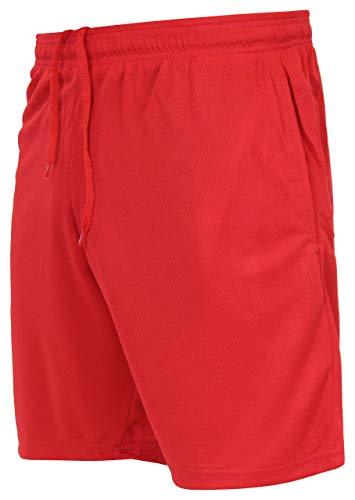 Real Essentials Men's Active Athletic Performance Shorts with Pockets - 5 Pack