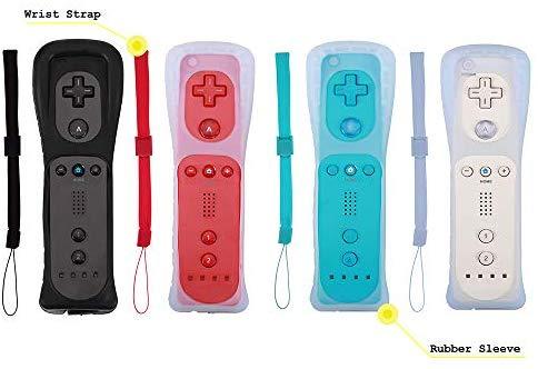 Yosikr Wireless Remote Controller for Wii Wii U - 4 Packs Pink+Red+Deep Blue+Blue