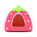 Spring Fever Small Big Animal Strawberry Guinea Pigs Rabbit Dog Cat Puppy Pet Fleece House Indoor Water Resistant Beds