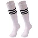 saounisi Unisex Tube Socks Stripe,2 Pairs Knee High Football Soccer Volleyball Baseball Cheerleading Team Socks