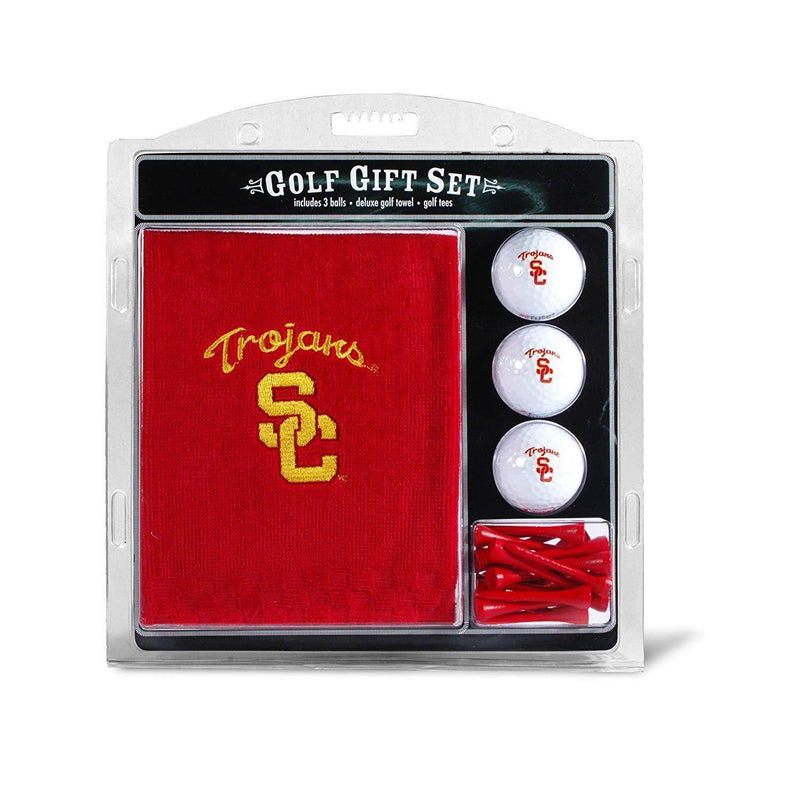 Team Golf NCAA Gift Set Embroidered Golf Towel, 3 Golf Balls, and 14 Golf Tees 2-3/4" Regulation, Tri-Fold Towel 16" x 22" & 100% Cotton