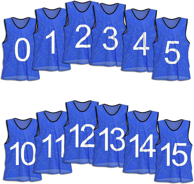 Unlimited Potential Nylon Mesh Scrimmage Team Practice Vests Pinnies Jerseys Bibs for Children Youth Sports Basketball, Soccer, Football, Volleyball (Pack of 12)