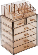 Sorbus Acrylic Cosmetic Makeup and Jewelry Storage Case Display-Spacious Design-for Bathroom, Dresser, Vanity and Countertop (4 Large, 2 Small Drawers, Clear)