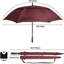 Prospo Golf Umbrella 62/68 inch Large Heavy Duty Automatic Open Windproof Double Canopy Oversized Stick Vented Umbrellas