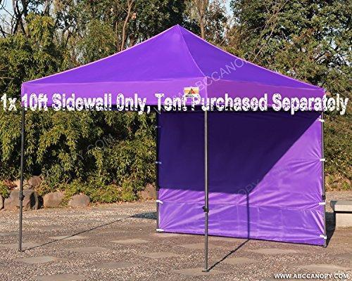 ABCCANOPY Instant Canopy SunWall (15+Colors) for 10x10 Feet, 10x20 Feet Straight Leg pop up Canopy, 1 Pack Sidewall Only, White