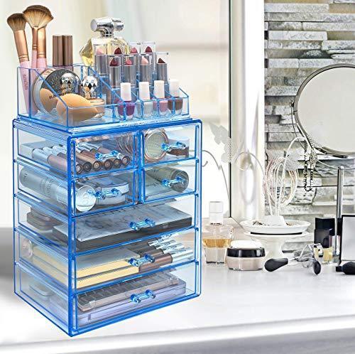 Sorbus Acrylic Cosmetic Makeup and Jewelry Storage Case Display-Spacious Design-for Bathroom, Dresser, Vanity and Countertop (4 Large, 2 Small Drawers, Clear)