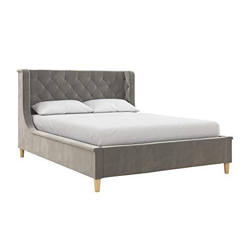 Little Seeds Ambrosia Diamond Tufted Upholstered Design Daybed and Trundle Set, Twin Size Frame, Light Grey