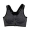 Women's Zip Front Sports Bra Wireless Post-Surgery Bra Active Yoga Sports Bras