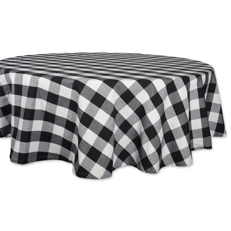 DII Cotton Buffalo Check Table Runner for Family Dinners or Gatherings, Indoor or Outdoor Parties, Halloween, & Everyday Use (14x72",  Seats 4-6 People), Orange & Black