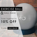 Live Infinitely Exercise Ball (55cm-95cm) Extra Thick Professional Grade Balance & Stability Ball- Anti Burst Tested Supports 2200lbs- Includes Hand Pump & Workout Guide Access