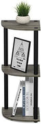 Furinno Turn-N-Tube 5 Tier Corner Display Rack Multipurpose Shelving Unit, Columbia Walnut/Black