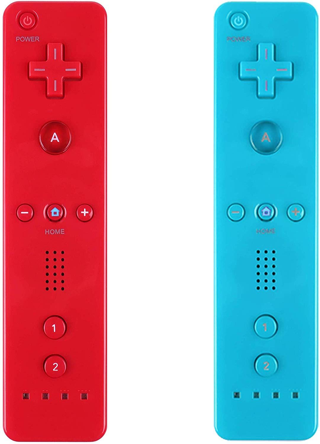 Yosikr Wireless Remote Controller for Wii Wii U - 4 Packs Pink+Red+Deep Blue+Blue