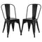 POLY & BARK EM-112-BLK-X4 Trattoria Side Chair in in Black (Set of 4)