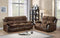 Homelegance Resonance 83" Bonded Leather Double Reclining Sofa, Brown