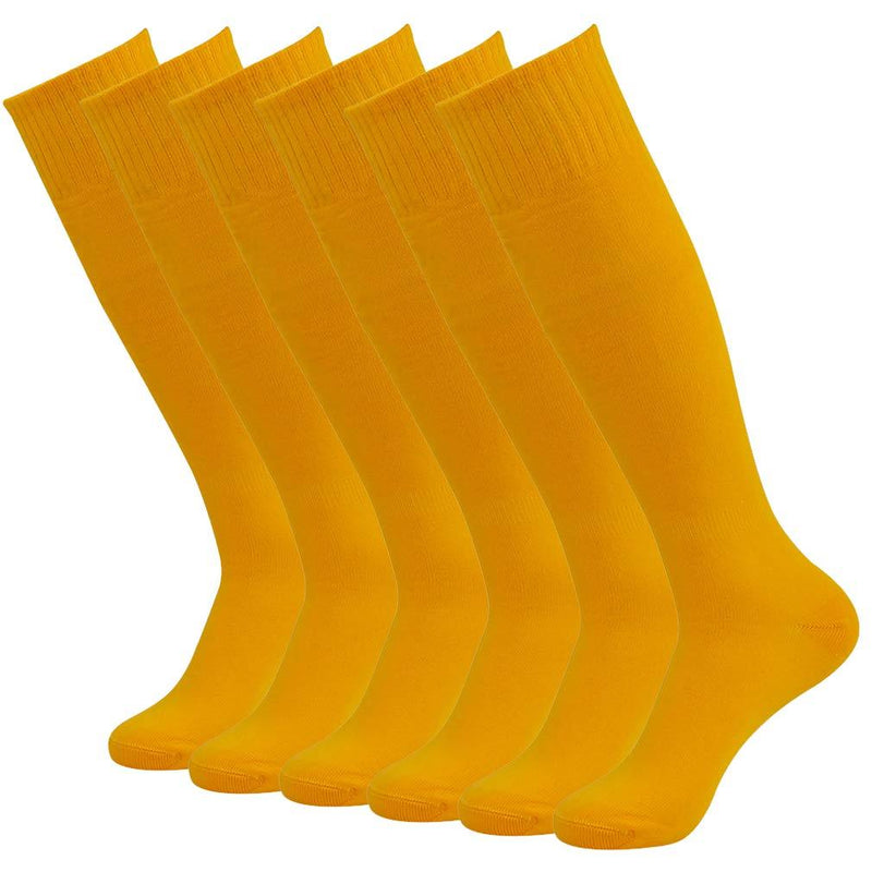 Soccer Socks, RTZAT Unisex Solid Knee High Tube Team Sports Football Socks, 2,6,12 Pairs